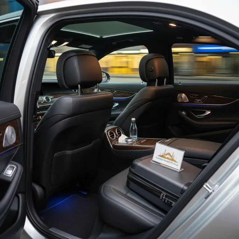 Mercedes Sedan Interior Leather Seats Panoramic Sunroof Istanbul